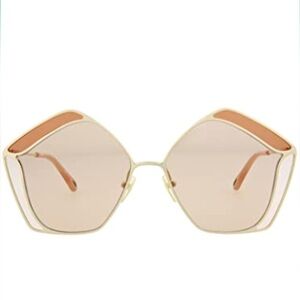 Chloé Women's Sunglasses Gemma Oversized Round Butterfly Beige